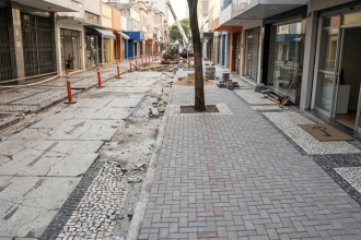 Troca do piso da Rua 13 de Maio começa em Campinas: o que muda para moradores e comércio do Centro